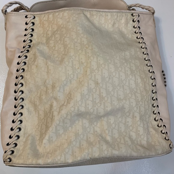 Christian Dior trotter hobo shoulder bag off white - Picture 9 of 10